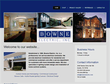 Tablet Screenshot of bowneelectric.com